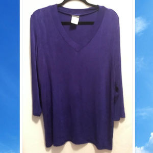 Citiknits Tops - Size Large Citiknits Slinky Tunic Top Purple Citiknits Tops - Size Large Citiknits Slinky Tunic Top Purple